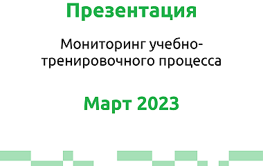 Мониторинг учебно-тренировочного процесса март 2023